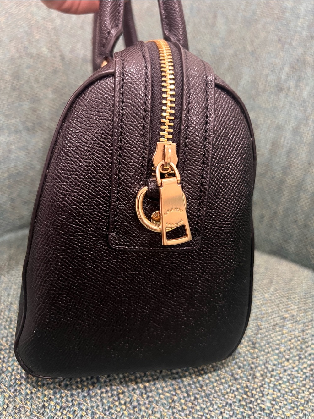 COACH Rowan Black Saffiano Leather  Satchel Handbag #F79946 - Picture 3 of 7